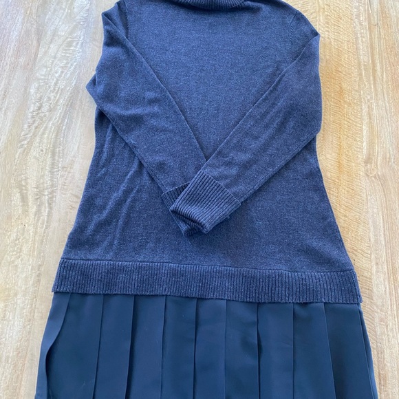 Soft Surroundings Black Chloe Pleated Turtleneck Sweater Dress Ps - Picture 4 of 11